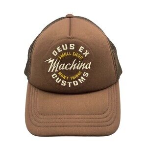 Deus Ex Machina Trucker Hat Mens Brown Small Shop Customs